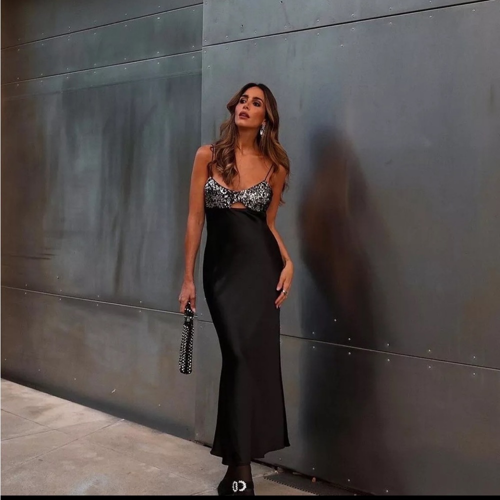 ZARA SEQUINS MIDI DRESS